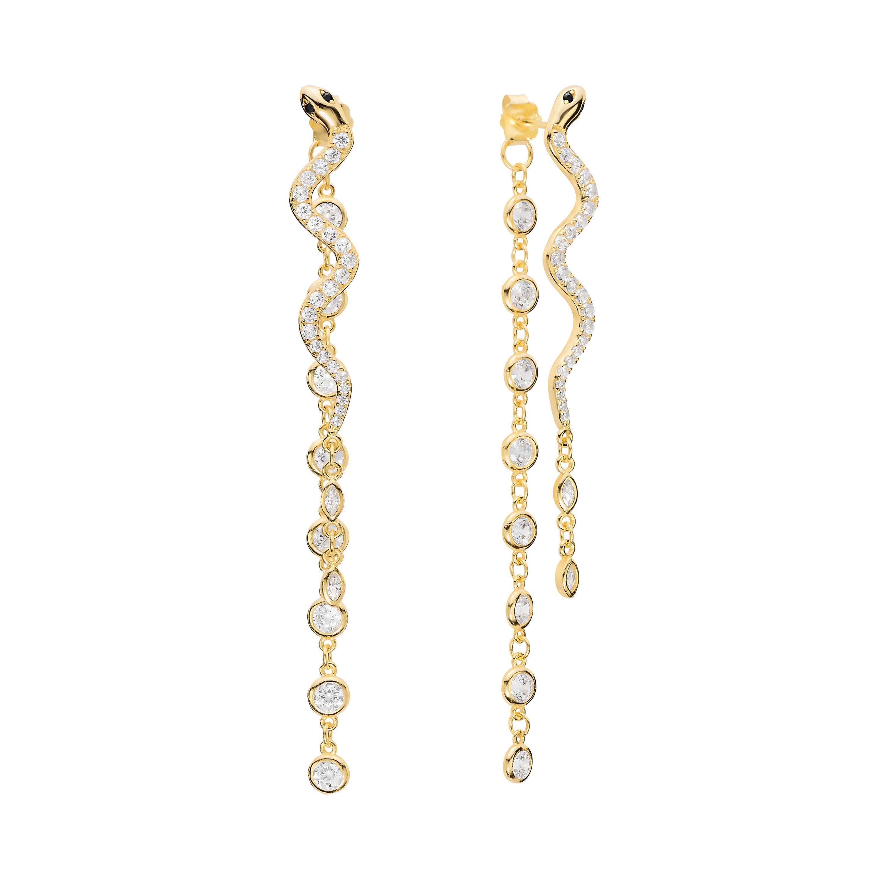 Aro Snakey & CZ Drop Dangle