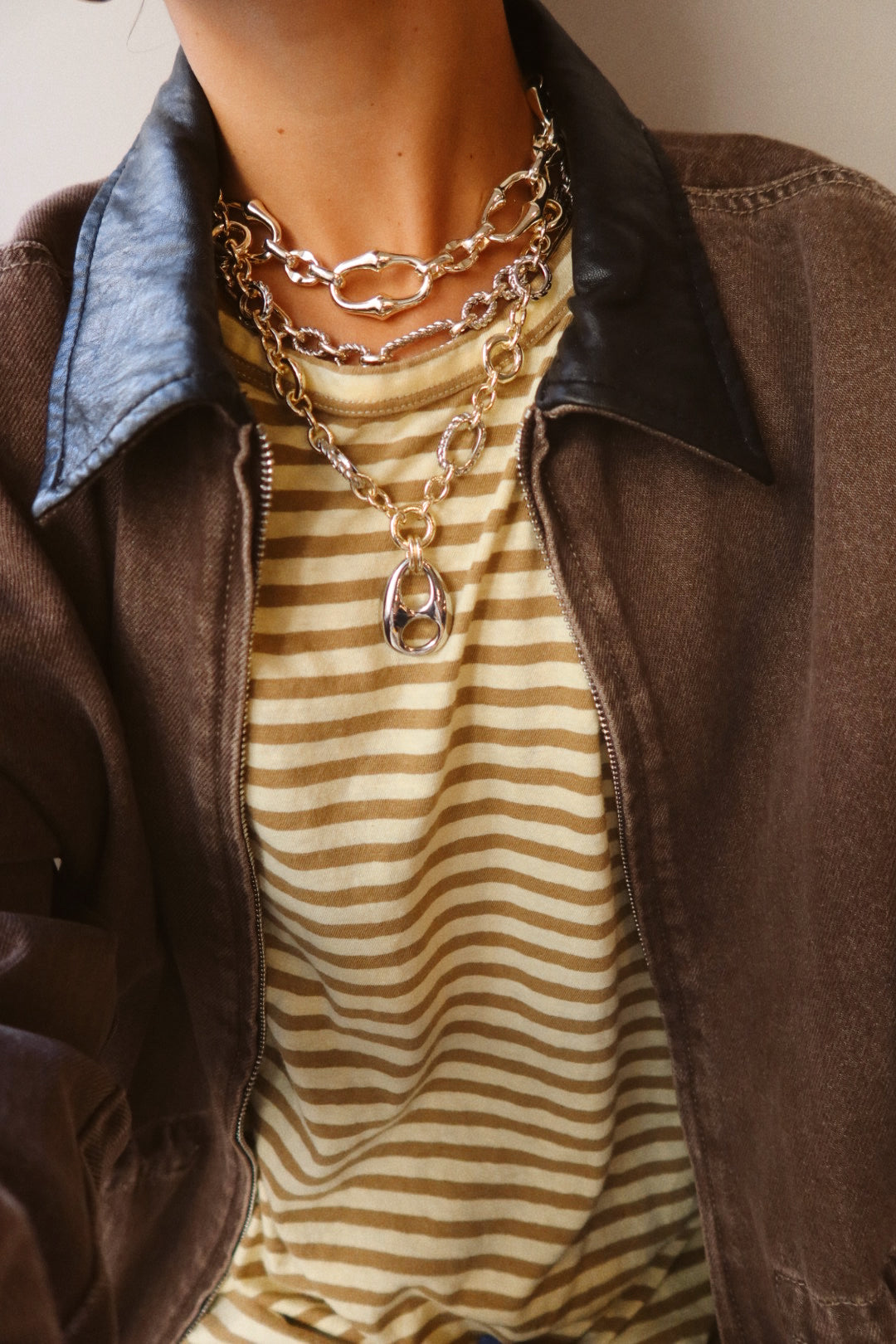 Collar Oval Bamboo Choker