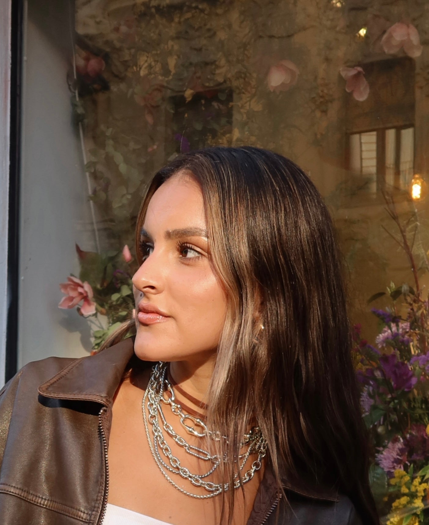 Collar Triple Round mumu & Duo Round Chain Necklace