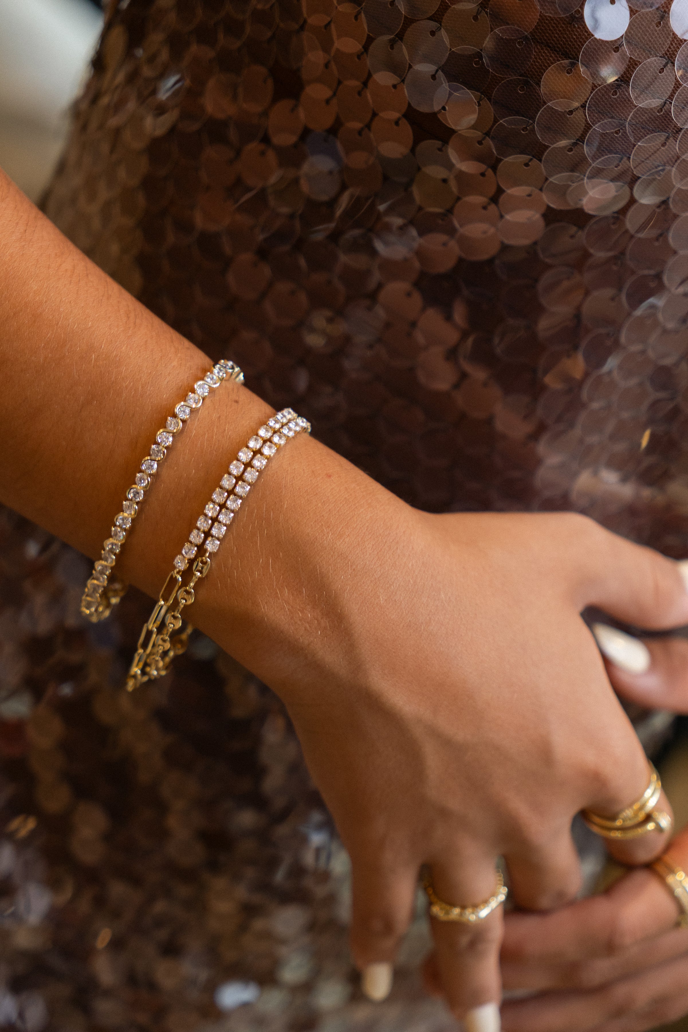 Pulsera Tennis & Paperclip Bracelet