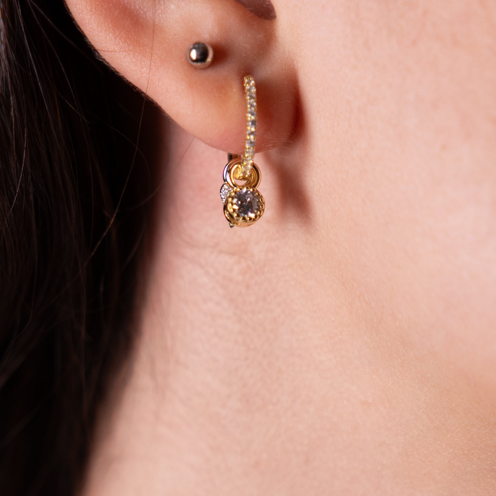 Multi Charm CZ Hoop