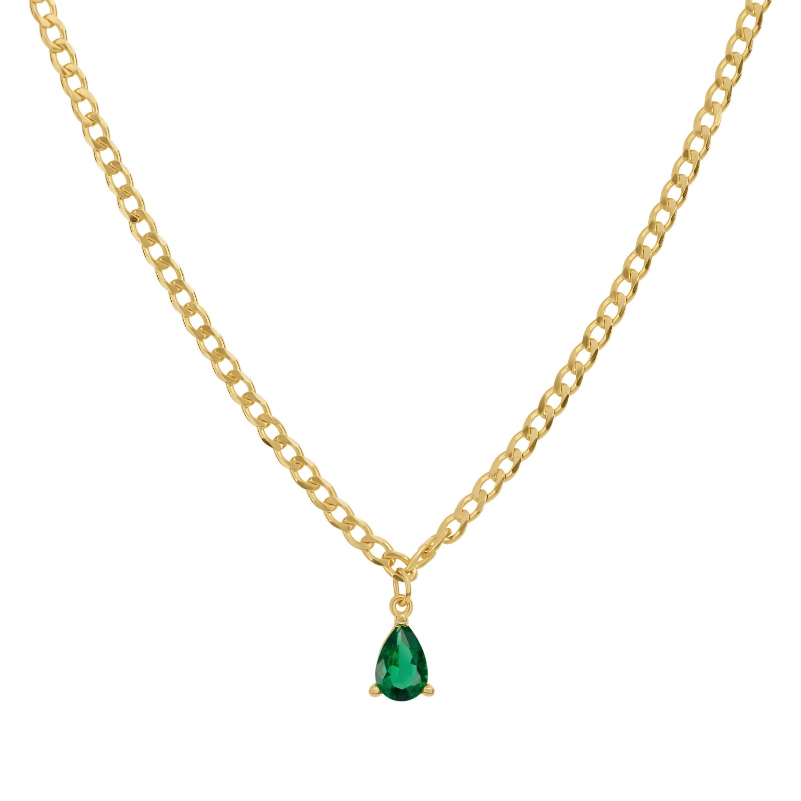 Collar Cuban Green Teardrop Choker