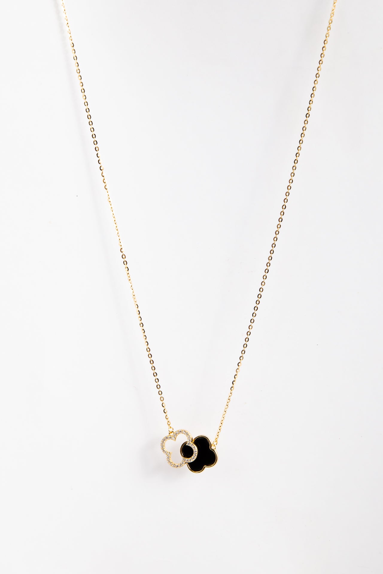 Collar Double Clover & CZ