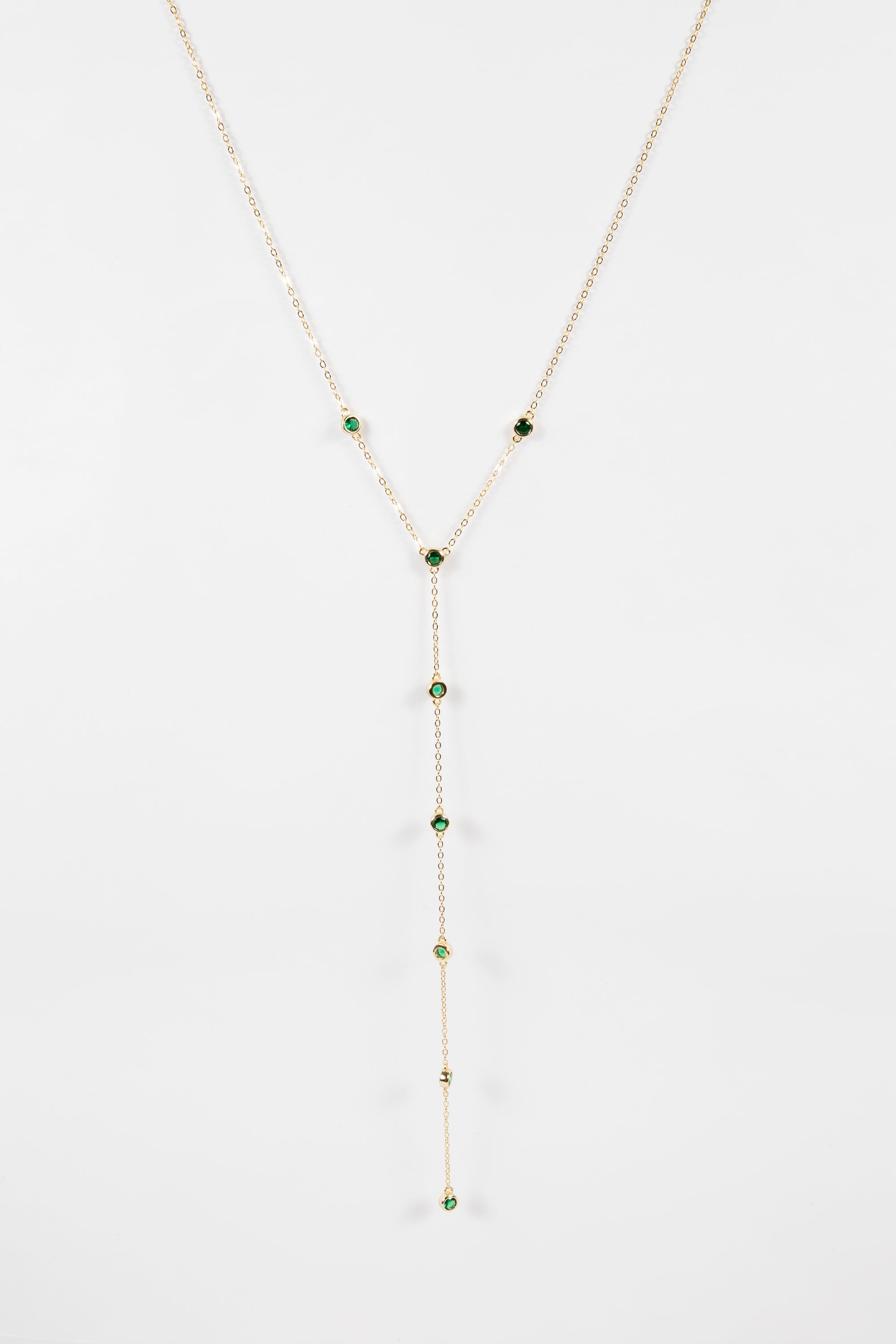 Collar Sisi Bezel Y Long Necklace