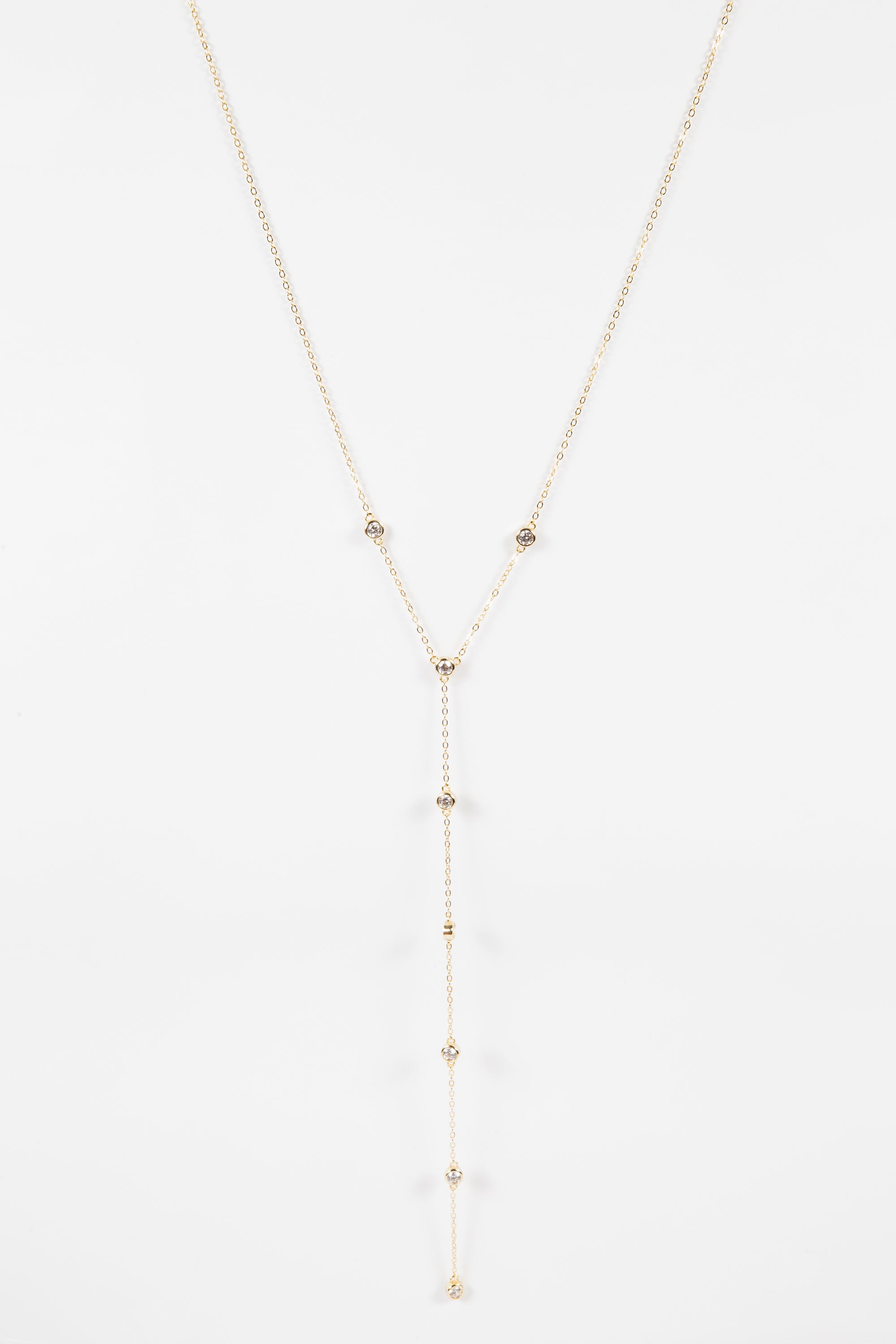 Collar Sisi Bezel Y Long Necklace