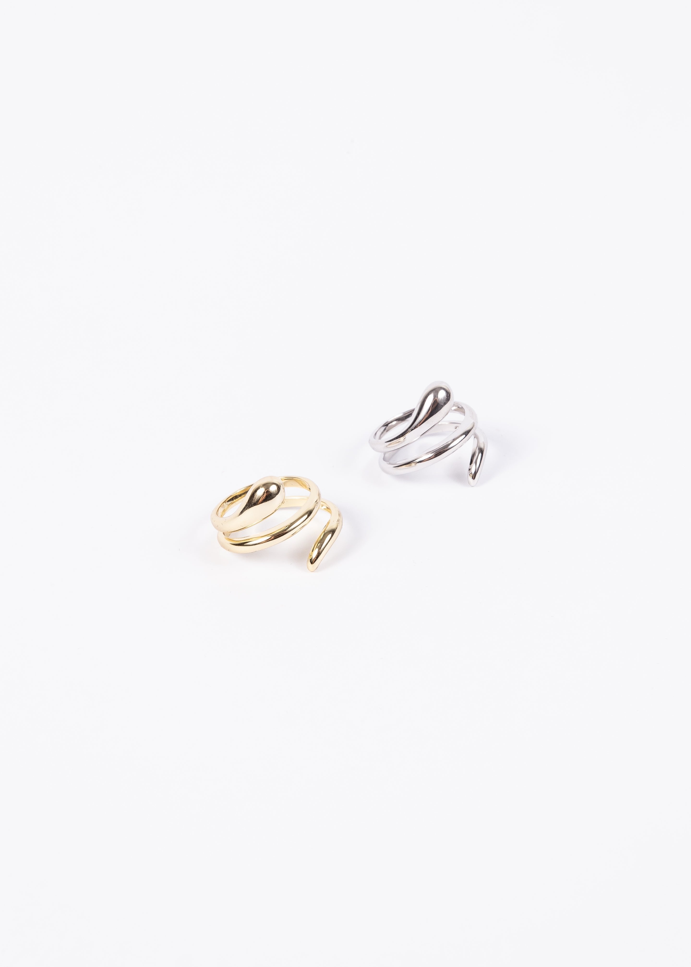 Anillo Semi Snake Triple