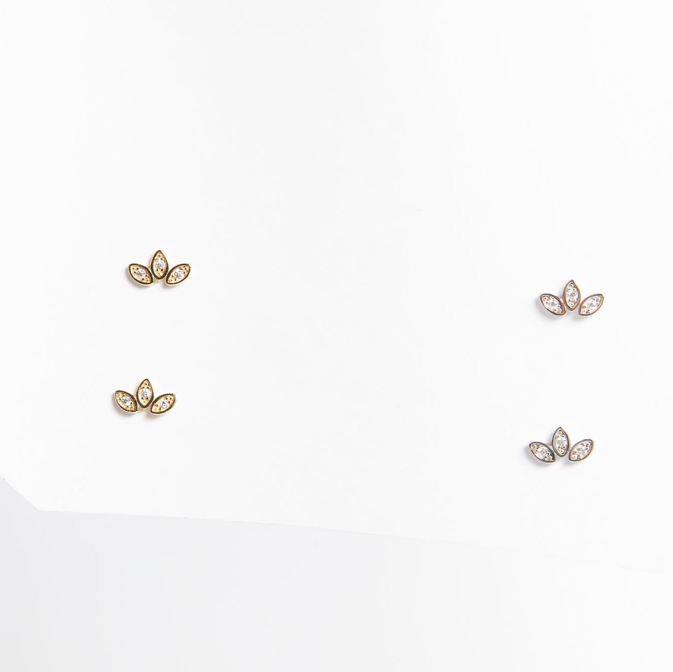 Aro Trio Leafy Cz Stud