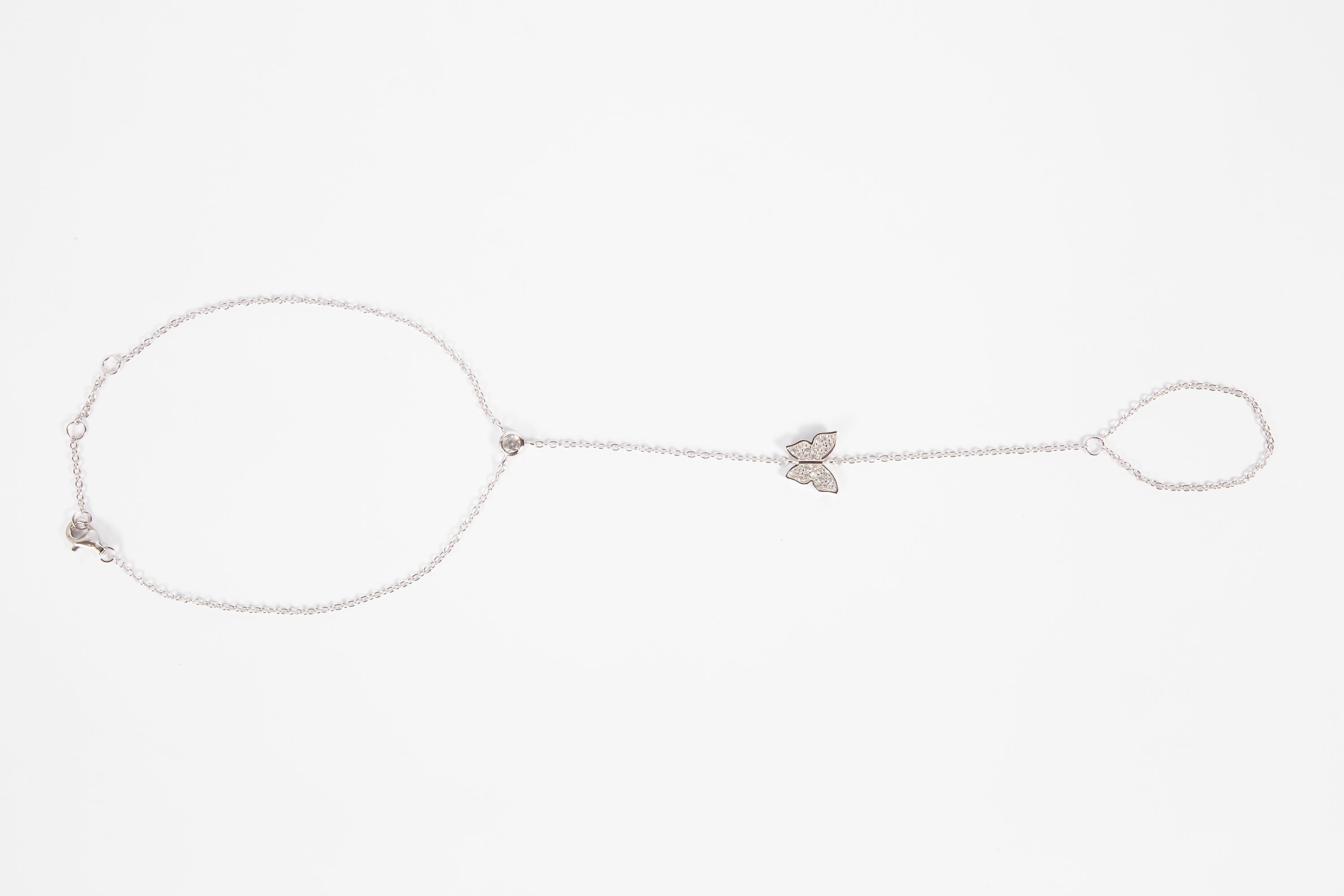 Pulsera Butterfly & CZ Ring Bracelet Gold