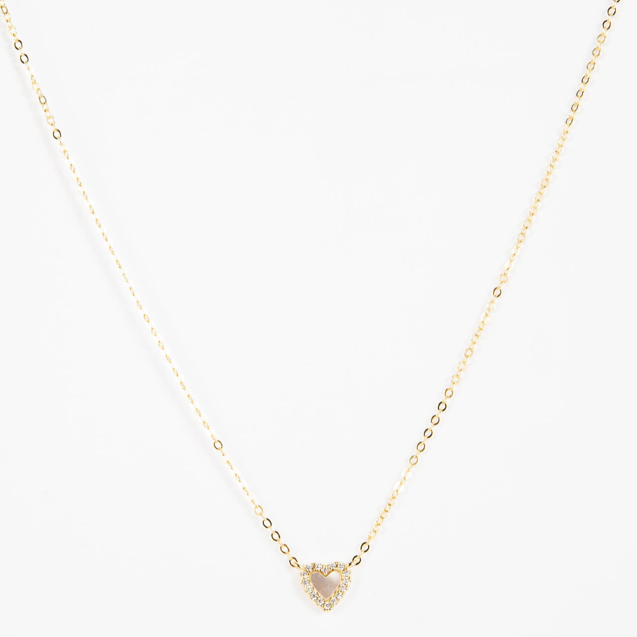 Collar Baby MOP Cz Heart