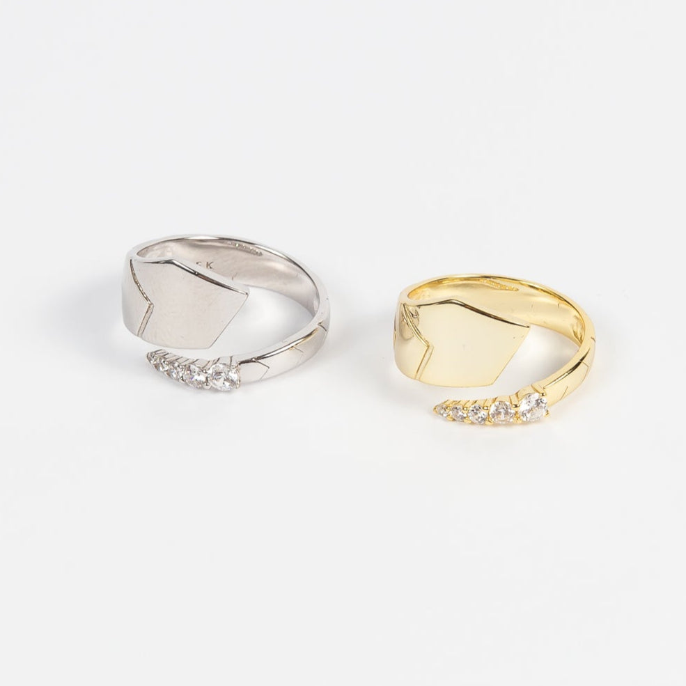 Anillo Tie & CZ Wrap