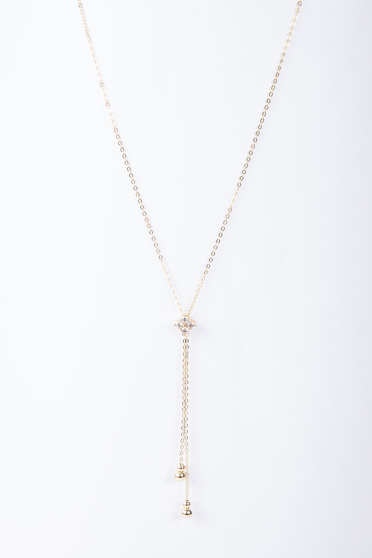 Collar Sliding Cz Clover & Double balls