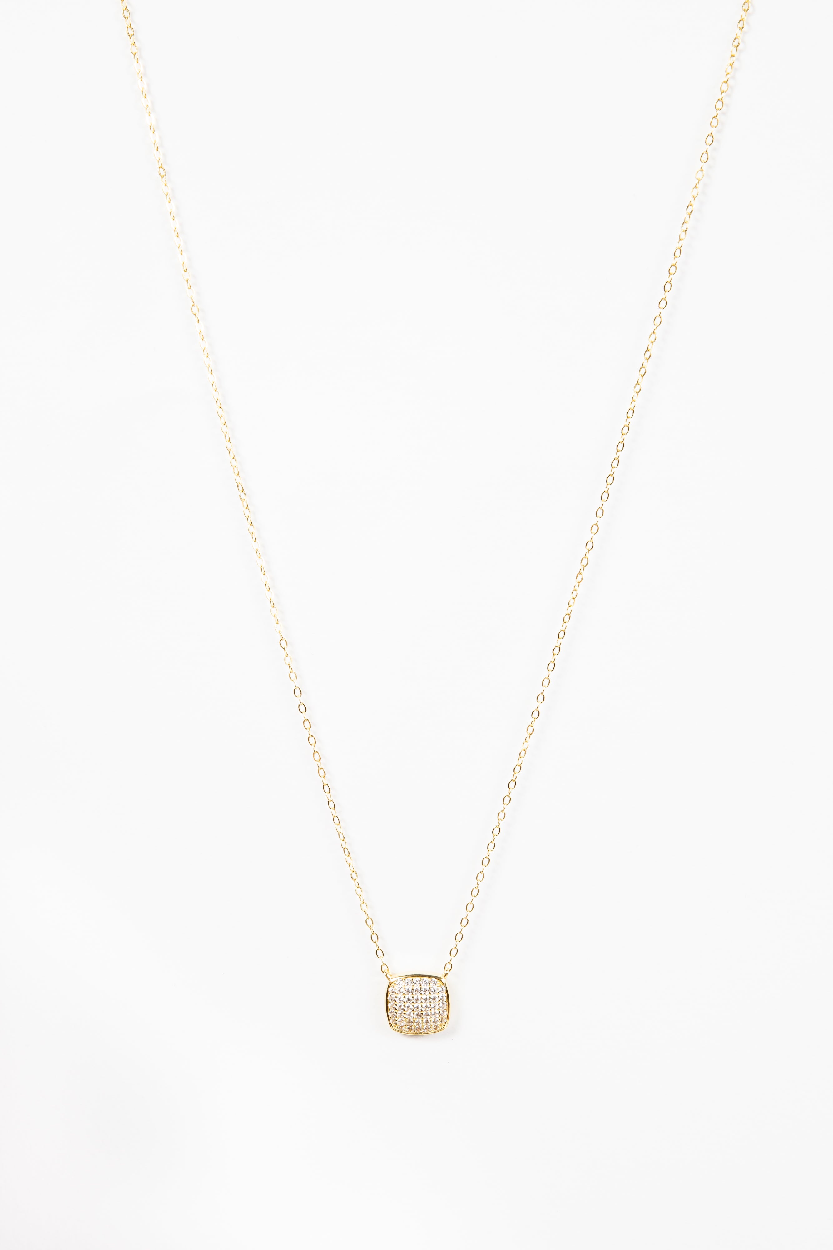 Collar Square CZ Chunky Necklace