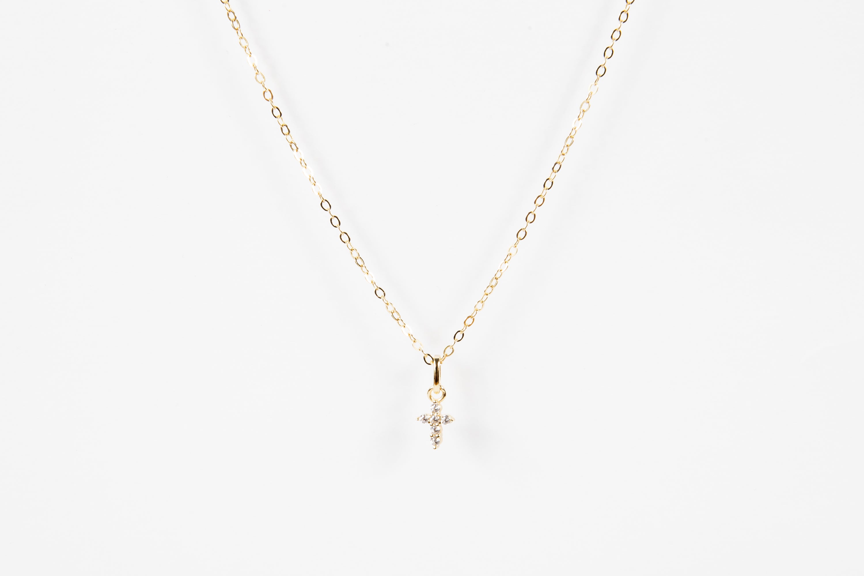 Collar Mini Baby CZ Cross Necklace