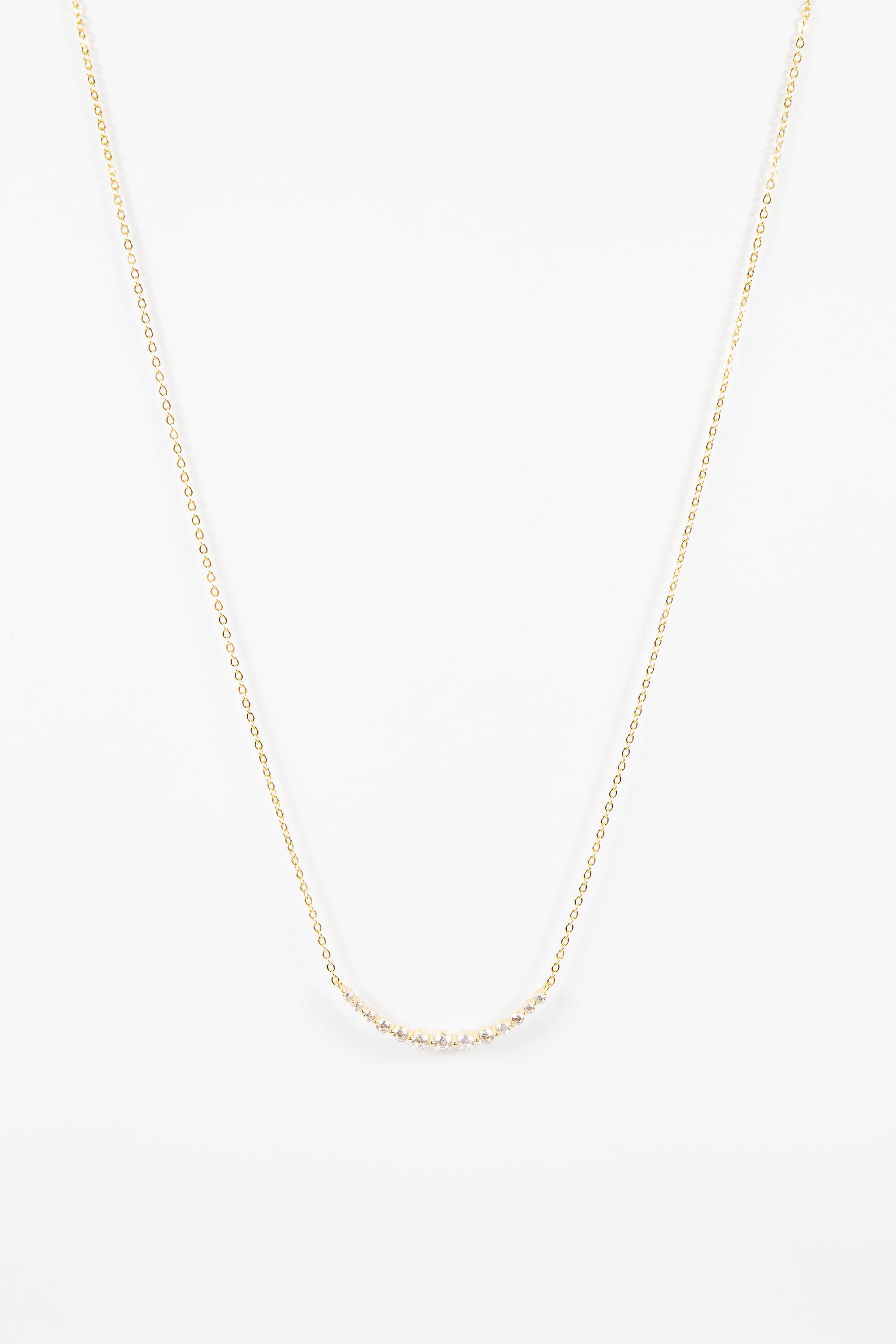 Collar Curvy CZ Bar