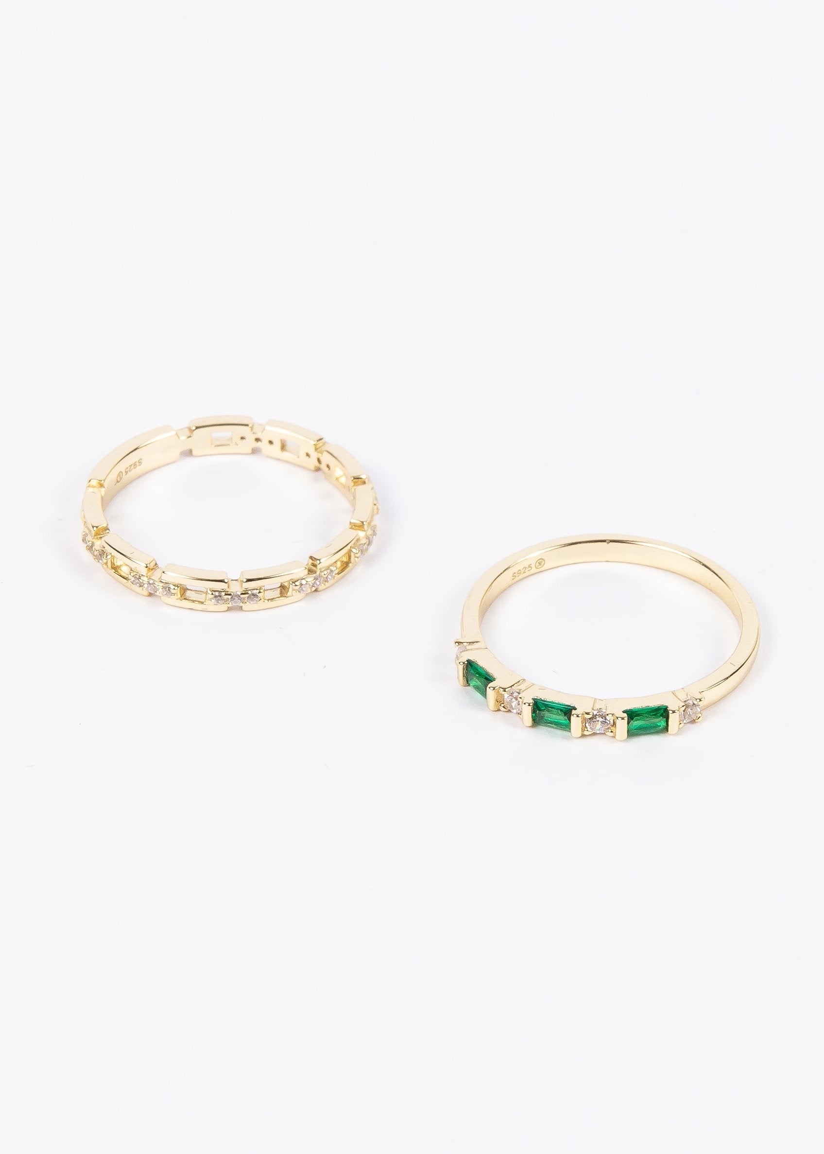 Anillo Bagui Green Trio Ring