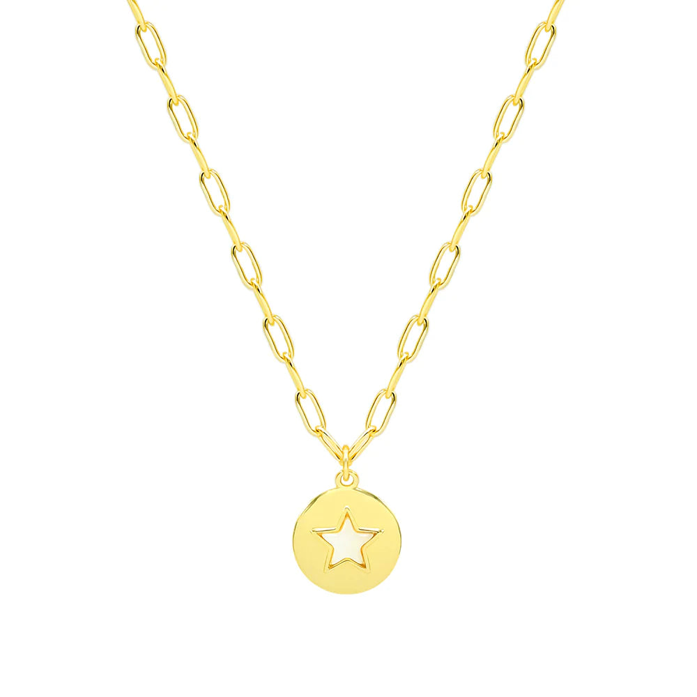 Collar Star MOP Chain Necklace